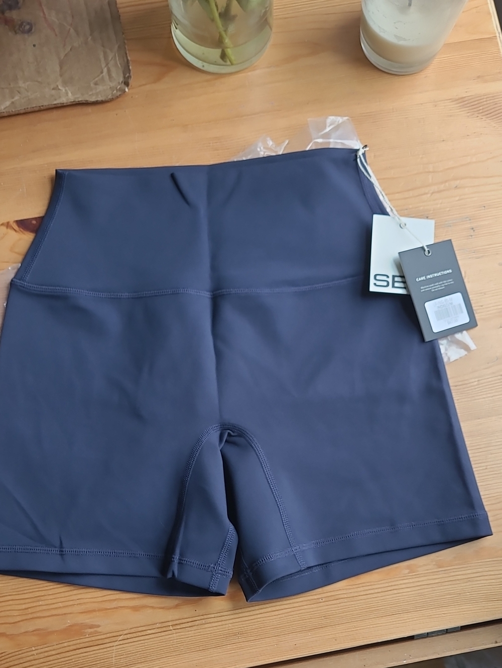 Womens SET Shorts Size Medium Navy BLUE